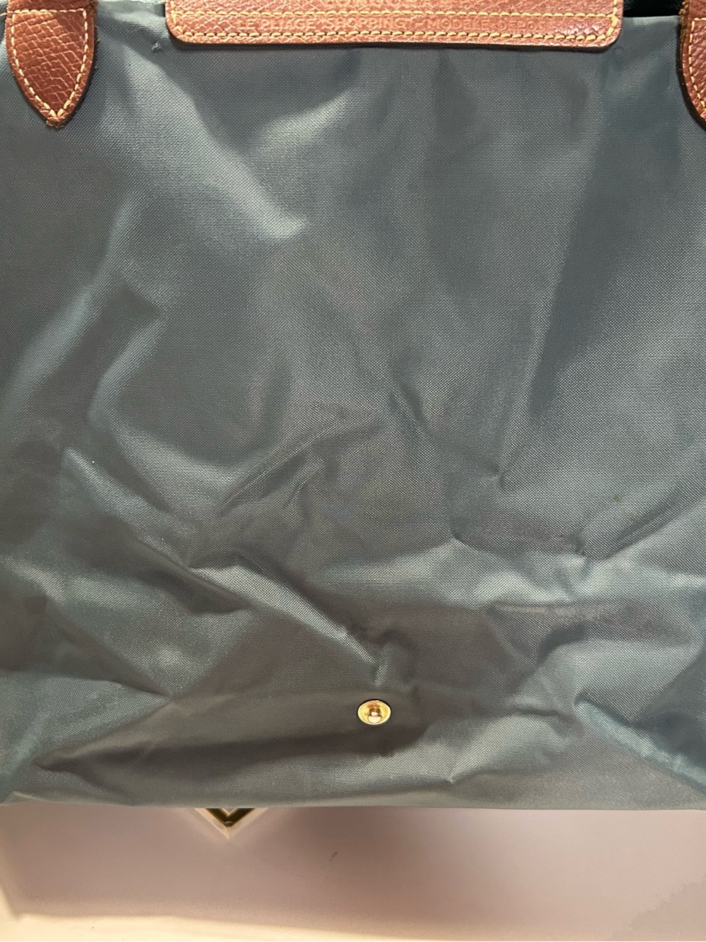 Longchamp Le Pliage Original Large Nylon Shoulder Tote Steel Blue/Grey*See Pics - Picture 7 of 14